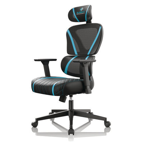 Norn Ergonomic Chair, Supports Up To 275 Lb, 18.11" To 22.04" Seat Height, Black/blue Mesh Seat/back, Black Base