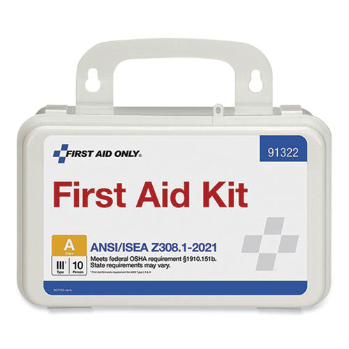 Ansi 2021 First Aid Kit For 10 People, 76 Pieces, Plastic Case