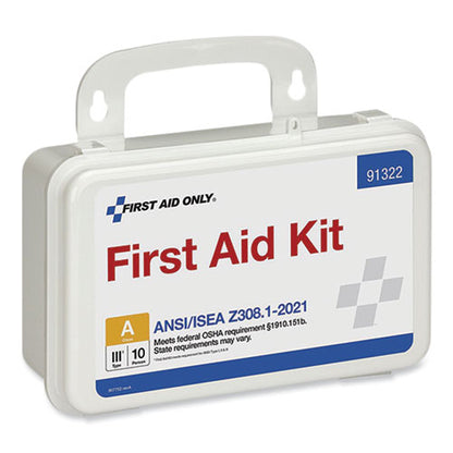 Ansi 2021 First Aid Kit For 10 People, 76 Pieces, Plastic Case