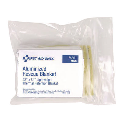 Smartcompliance Aluminized Rescue Blanket, 52 X 84, Silver