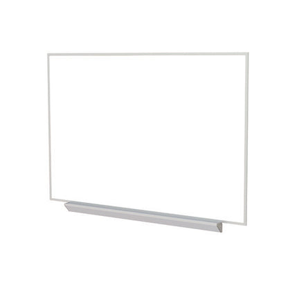 M1 Porcelain Magnetic Whiteboard With Box Tray, 87.91 X 51.25, White Surface, Satin Aluminum Frame