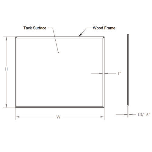 Natural Cork Bulletin Board With Aluminum Frame, 87.91" X 48.5", Chocolate Surface, Satin Aluminum Frame