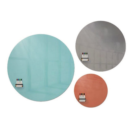 Coda Low Profile Circular Non-magnetic Glassboard, 48 X 48, Smoke Surface