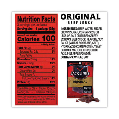 Beef Jerky Variety Pack, 1.5 Oz, 9/carton