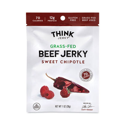 Sweet Chipotle Beef Jerky, 1 Oz Pouch, 12/pack