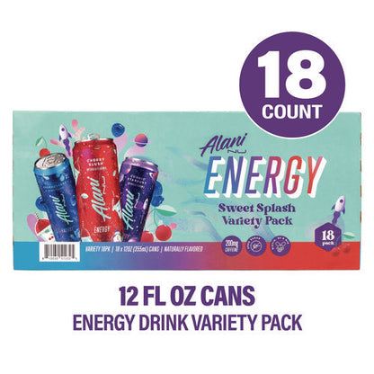 Energy Sweet Splash Variety Pack, Assorted Flavors, 12 Oz Can, 18/carton