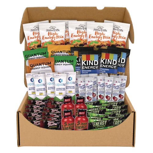 Energy Snack Box, 60 Assorted Snacks/box