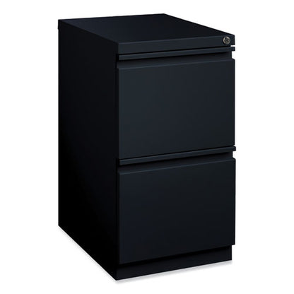 Full-width Pull 20 Deep Mobile Pedestal File, 2-drawer: File/file, Letter, Black, 15 X 19.88 X 27.75