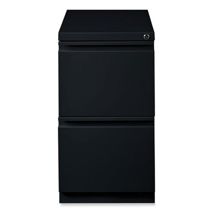 Full-width Pull 20 Deep Mobile Pedestal File, 2-drawer: File/file, Letter, Black, 15 X 19.88 X 27.75