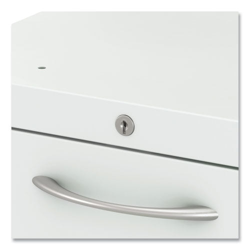 Flagship Mobile Pedestal, Left/right, 2-drawer: Box/file, Letter, White, 15 X 22.88 X 22