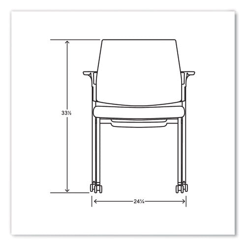 Cipher Mesh Back Guest Chair, 24.25" X 24.13" X 33.5", Black Seat, Charcoal Back, Charcoal Base