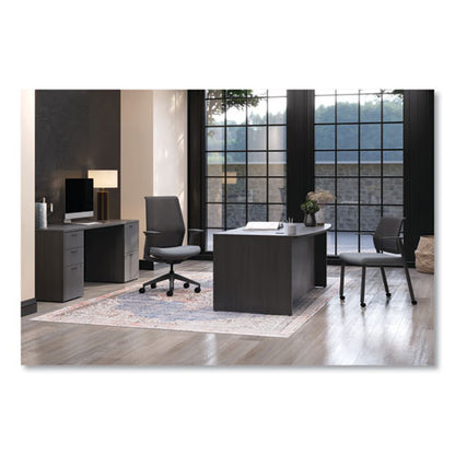 Cipher Mesh Back Guest Chair, 24.25" X 24.13" X 33.5", Black Seat, Charcoal Back, Charcoal Base