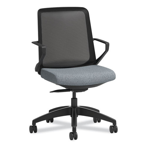 Cliq Office Chair, Supports Up To 300 Lb, 17" To 22" Seat Height, Basalt Seat, Black Back, Black Base