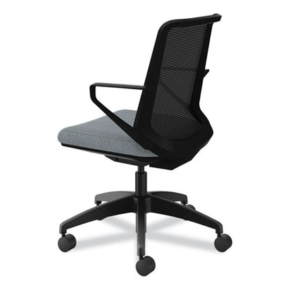 Cliq Office Chair, Supports Up To 300 Lb, 17" To 22" Seat Height, Basalt Seat, Black Back, Black Base