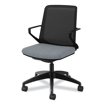 Cliq Office Chair, Supports Up To 300 Lb, 17" To 22" Seat Height, Basalt Seat, Black Back, Black Base