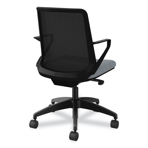 Cliq Office Chair, Supports Up To 300 Lb, 17" To 22" Seat Height, Basalt Seat, Black Back, Black Base