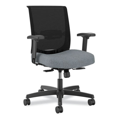 Convergence Mid-back Task Chair, Supports Up To 275 Lb, 16.5" To 21" Seat Height, Basalt Seat, Black Back, Black Frame