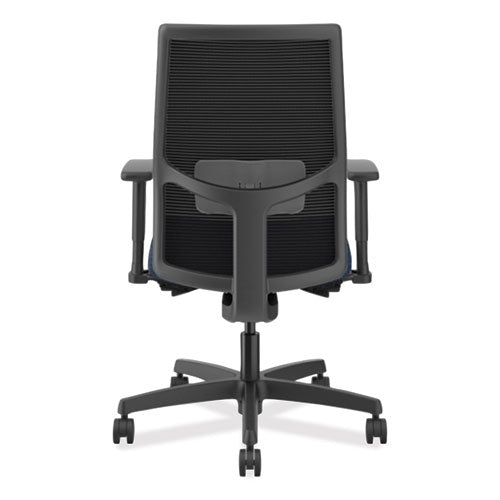 Ignition 2.0 4-way Stretch Mid-black Mesh Task Chair, Supports Up To 300 Lb, 17" To 21" Seat Height, Navy/black