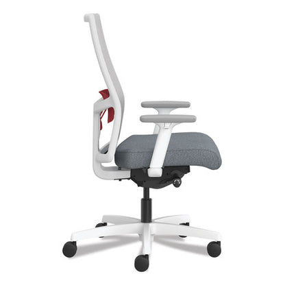 Ignition 2.0 4-way Stretch Mid-back Mesh Task Chair, Supports 300 Lb, 17" To 20" Seat Height, Basalt/fog/white