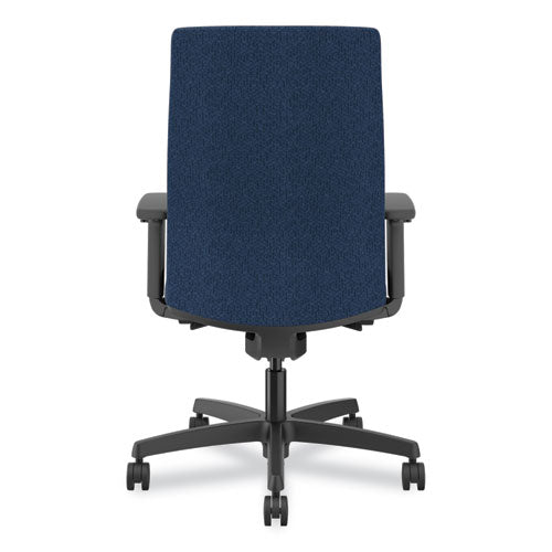 Ignition 2.0 Fabric Upholstered Mid-back Task Chair With Adjustable T-arms, 17" To 21.5" Seat Height, Navy Seat/back