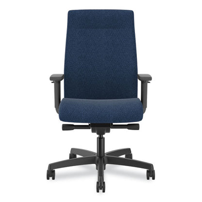 Ignition 2.0 Fabric Upholstered Mid-back Task Chair With Adjustable T-arms, 17" To 21.5" Seat Height, Navy Seat/back