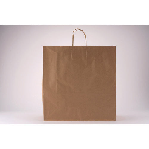 Kraft Paper Bags, Natural Twisted-paper Handles, 18" X 7" X 18.5", Brown Kraft, 200/bundle