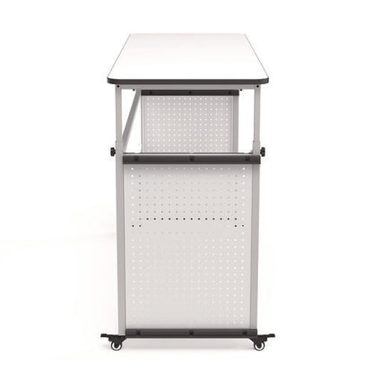 Modular Teacher's Desk, 60.25 X 21 X 32 To 38, White