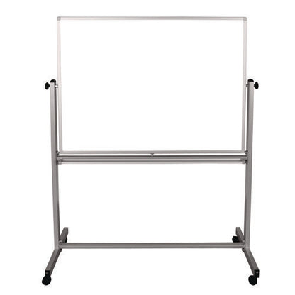 Mobile Magnetic Whiteboard, 48" X 36", White Surface, Silver Aluminum Frame