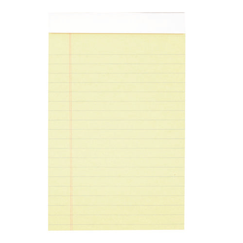 Notepad, Wide/legal Rule, Black Cover, 70 Yellow 5 X 8 Sheets, 2/pack