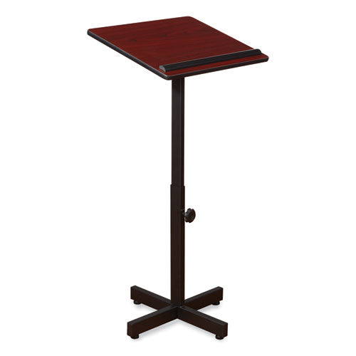 Portable Presentation Lectern Stand, 20 X 18.25 X 44, Mahogany