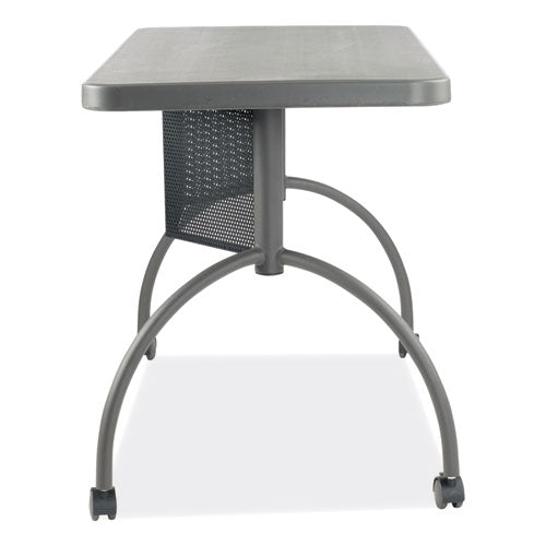 Teacher's Workpod Desk, 48" X 24" X 30", Charcoal Slate