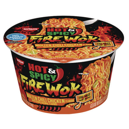 Hot And Spicy Fire Wok Molten Chili Chicken, 4.37 Oz Bowl, 6/carton