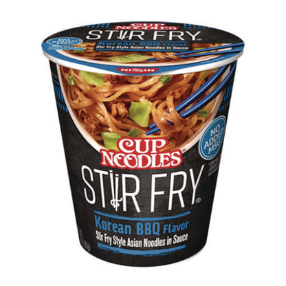 Cup Noodles Stir Fry, Korean Bbq, 2.89 Oz Cup, 6/carton