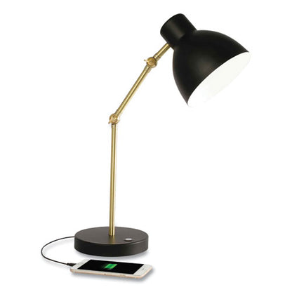 Wellness Series Adapt Led Desk Lamp, 7" To 22" High, Black