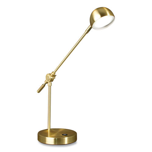 Wellness Series Direct Led Desk Lamp, 4" To 18" High, Brass