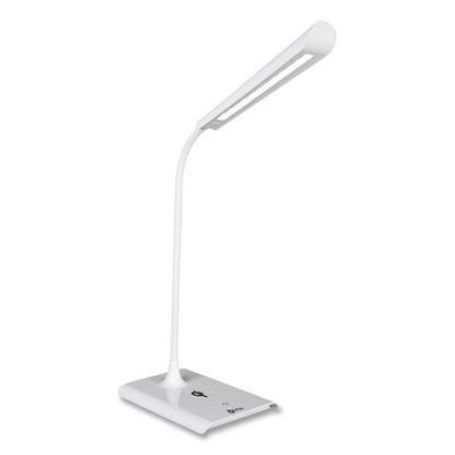 Wellness Series Power Up Led Desk Lamp, 13" To 21" High, White