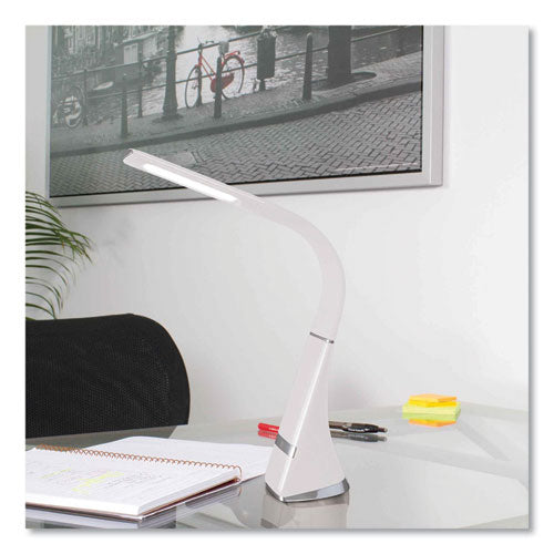 Wellness Series Recharge Led Desk Lamp, 10.75" To 18.75" High, White