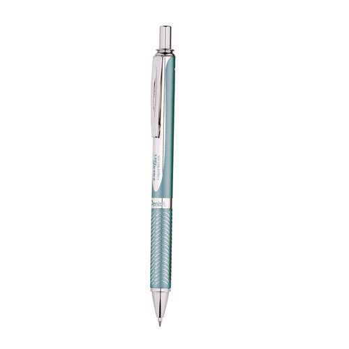 Energel Alloy Rt Gel Pen, Retractable, Medium 0.7 Mm, Black Ink, Blue/aluminum Barrel