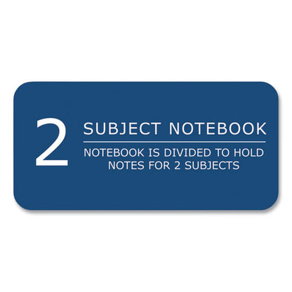 Subject Wirebound Notebook, 2-subject, Medium/college Rule, Assorted Cover, (100) 11 X 9 Sheets, 24/carton