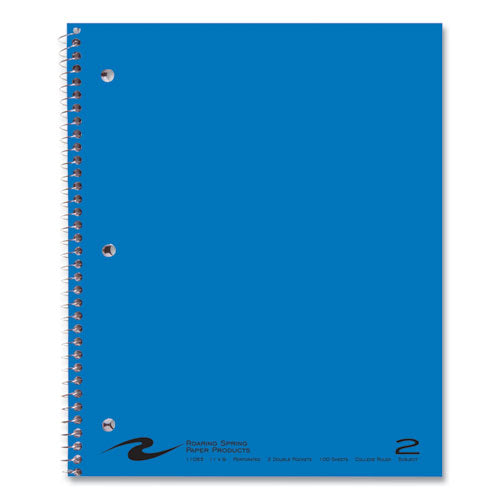 Subject Wirebound Notebook, 2-subject, Medium/college Rule, Assorted Cover, (100) 11 X 9 Sheets, 24/carton