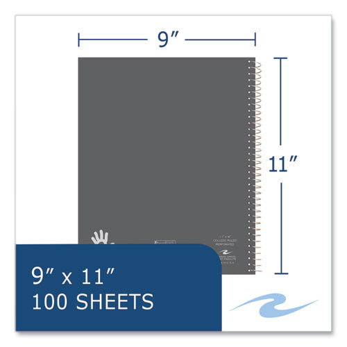 Lefty Notebook, 1 Subject, College Rule, Randomly Assorted Cover Color, (200) 11 X 8.5 Sheets, 24/carton