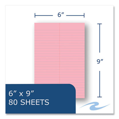 Enviroshades Steno Pad, Gregg Rule, White Cover, 80 Pink 6 X 9 Sheets, 24 Pads/carton