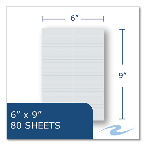 Enviroshades Steno Pad, Gregg Rule, White Cover, 80 Assorted Color 6 X 9 Sheets, 24 Pads/carton