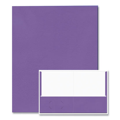 Pocket Folder, 0.5" Capacity, 11 X 8.5, Purple, 25/box, 10 Boxes/carton