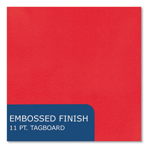 Pocket Folder With 3 Fasteners, 0.5" Capacity, 11 X 8.5, Red, 25/box, 10 Boxes/carton