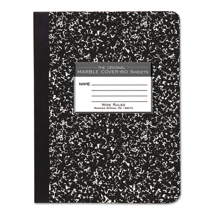 Marble Cover Composition Book, Wide/legal Rule, Black Marble Cover, (60) 9.75 X 7.5 Sheets