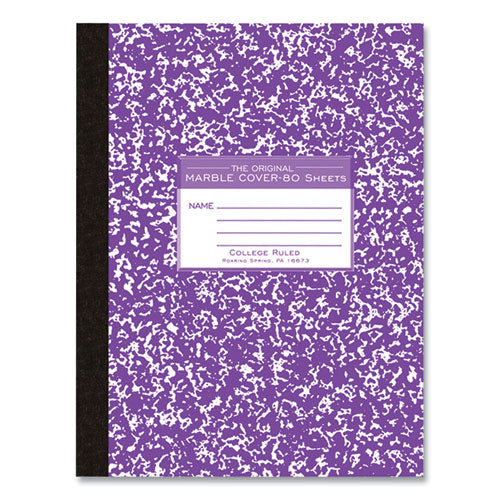 Flexible Cover Marble Composition Book, Med/college Rule, Assorted Cover, (80) 10.25 X 7.88 Sheets, 48/carton