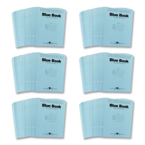 Examination Blue Book, Wide/legal Rule, Blue Cover, (10) 11 X 8.5 Sheets, 300/carton