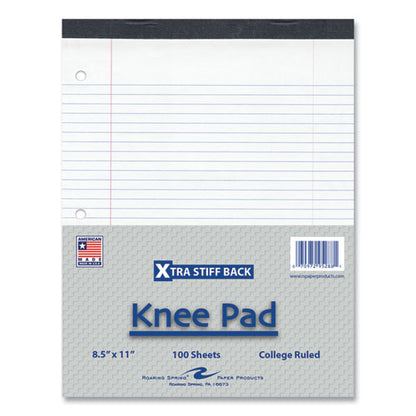 Stiff-back Pad, Medium/college Rule, 100 White 8.5 X 11 Sheets, 36/carton