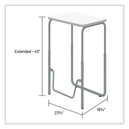 Alphabetter 2.0 Height-adjustable Student Desk With Pendulum Bar, 27.75 X 19.75 X 29 To 43, Dry Erase